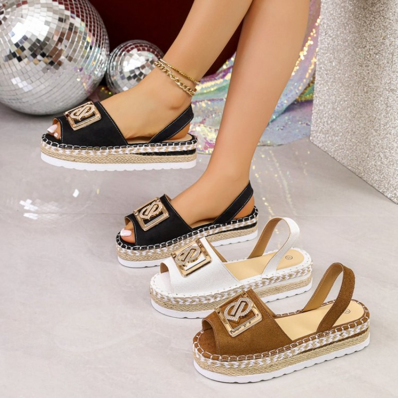 صنادل نسائية بكعب عالٍ مزينة ب - مراجعة Wedge Espadrille Women وسعره