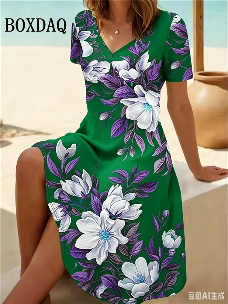 فساتين نسائية مقاس كبير 6XL لل - مراجعة Romper Floral Print وسعره