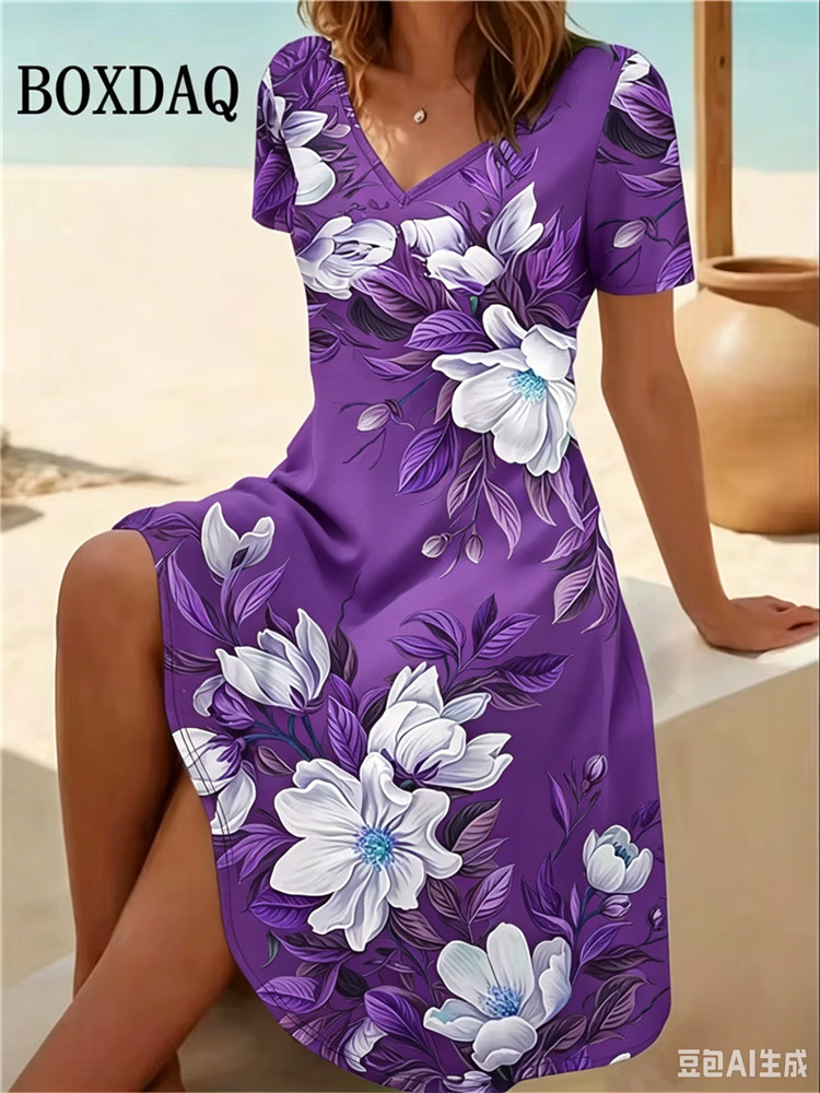 فساتين نسائية مقاس كبير 6XL لل - مراجعة Romper Floral Print وسعره