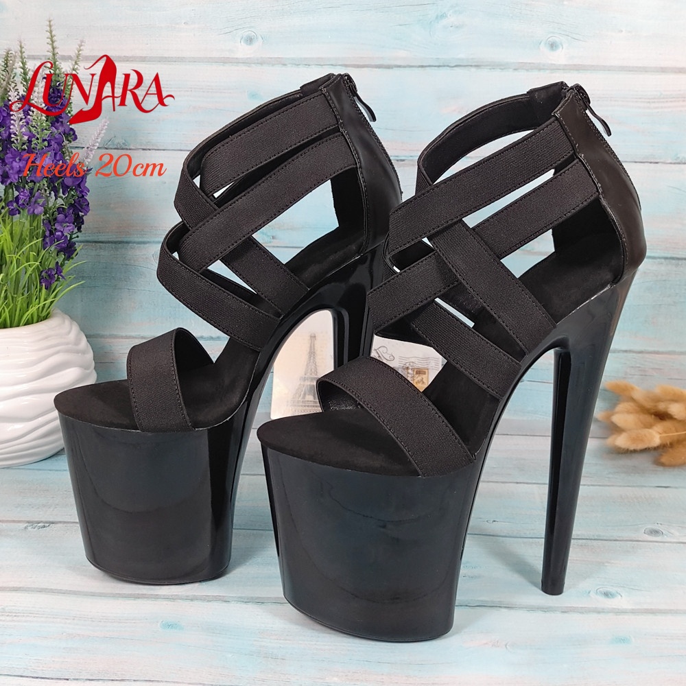 صنادل نسائية بكعب عالٍ 20 سم/8 - مراجعة Sandal Strappy Heeled وسعره
