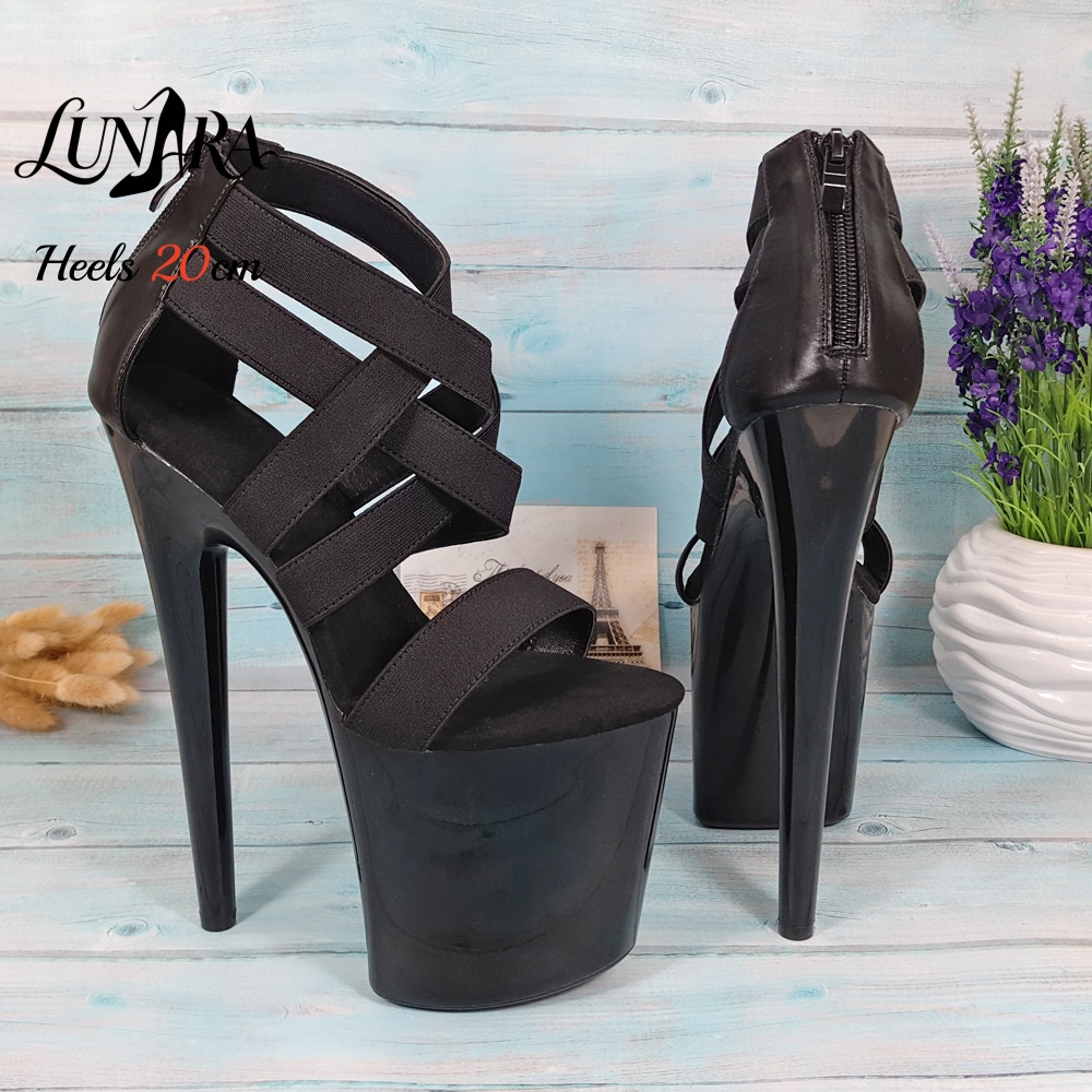 صنادل نسائية بكعب عالٍ 20 سم/8 - مراجعة Sandal Strappy Heeled وسعره