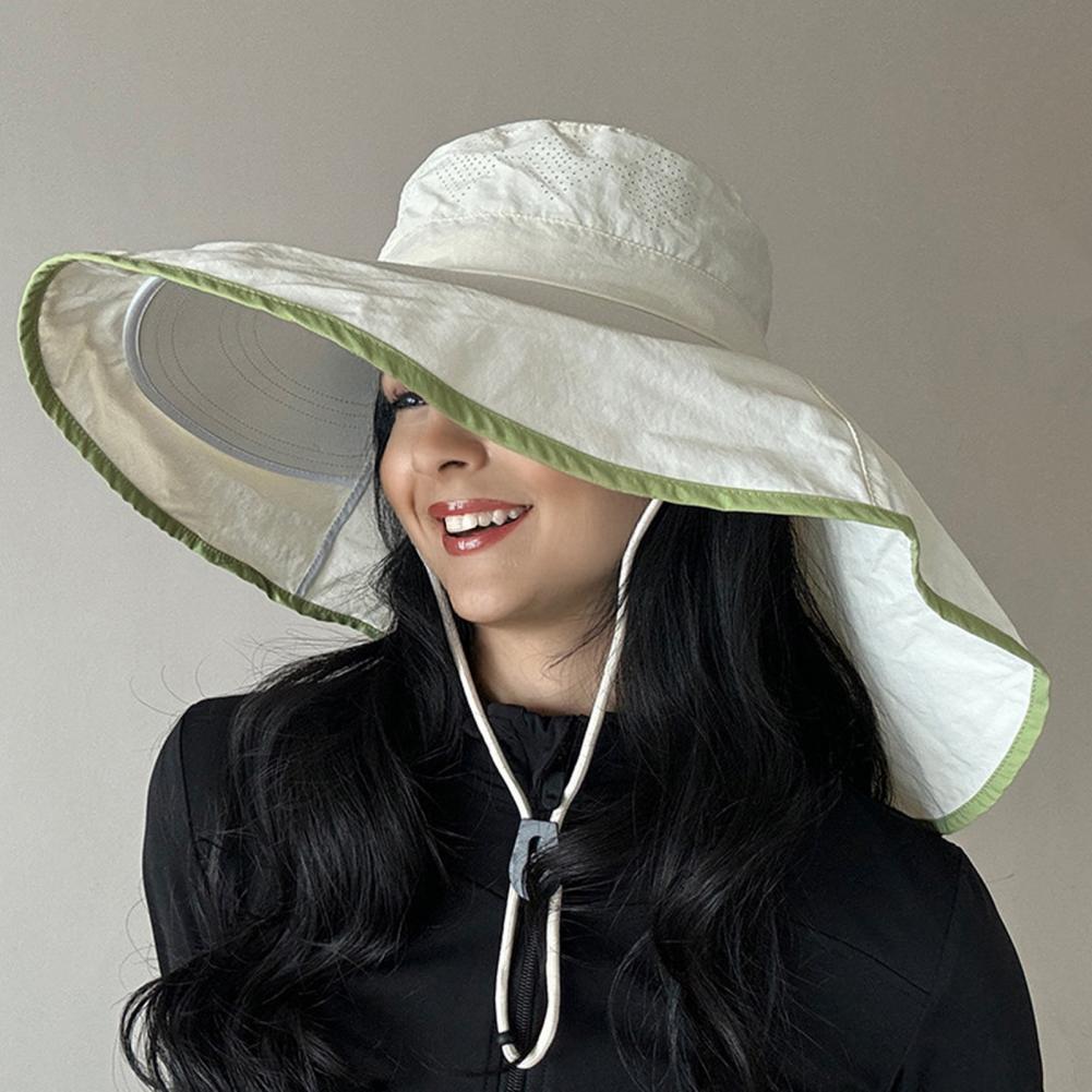 قبعة شمسية نسائية مع غطاء للرق - مراجعة Hat Floppy Wide وسعره